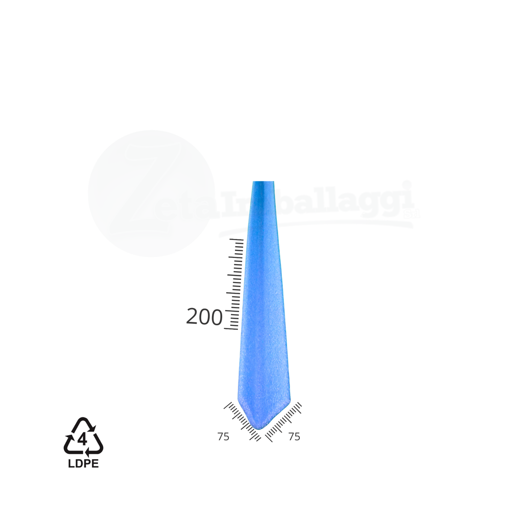 Angolari in Polietilene Espanso mm 75x75x2000 forma "a L" (conf. 4 pz)