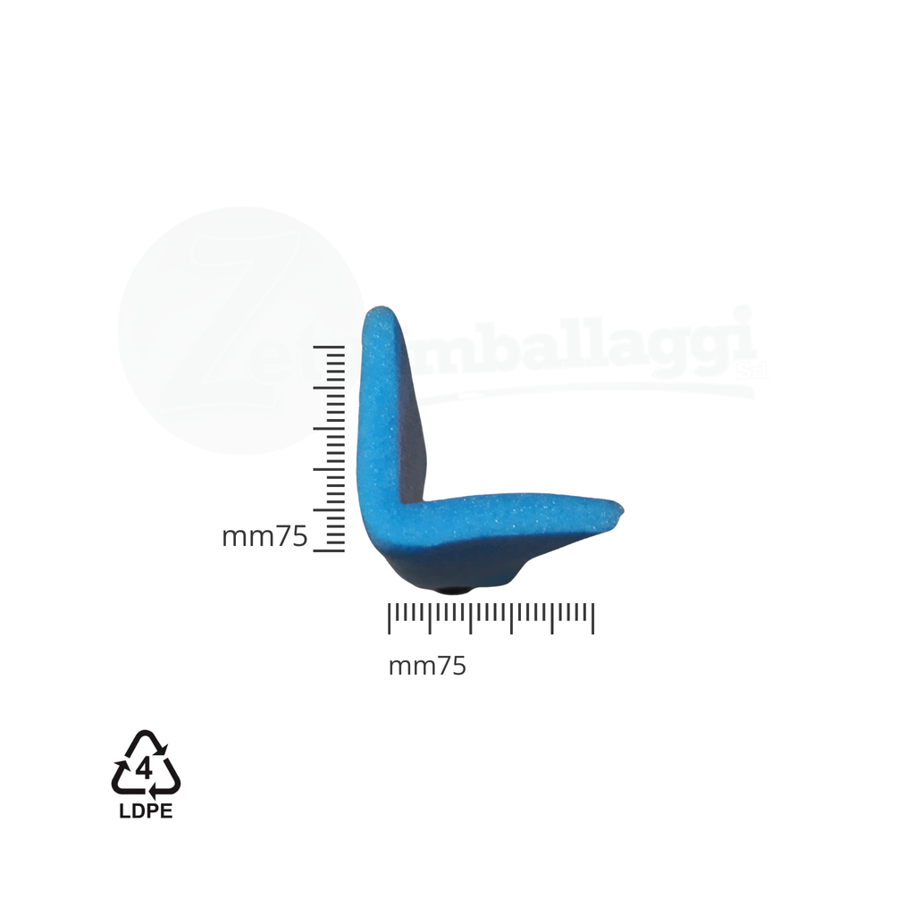 Angolari in Polietilene Espanso mm 75x75x2000 forma "a L" (conf. 4 pz)
