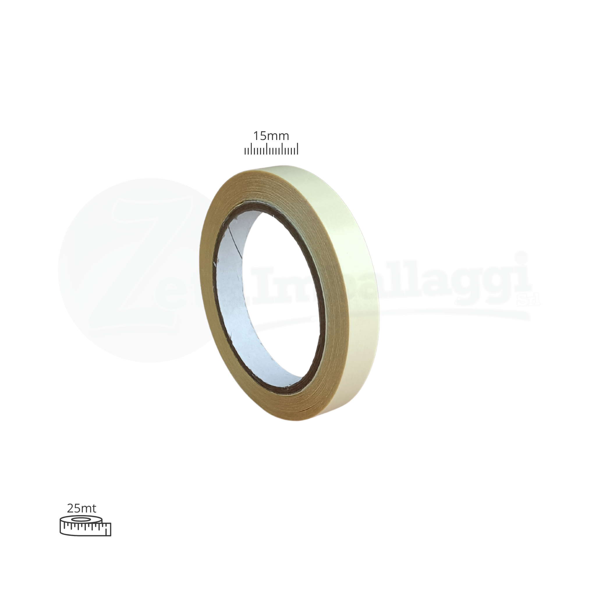 Nastro Biadesivo mm 15x25 mt TRASPARENTE (conf 6 pz) | Piccolo