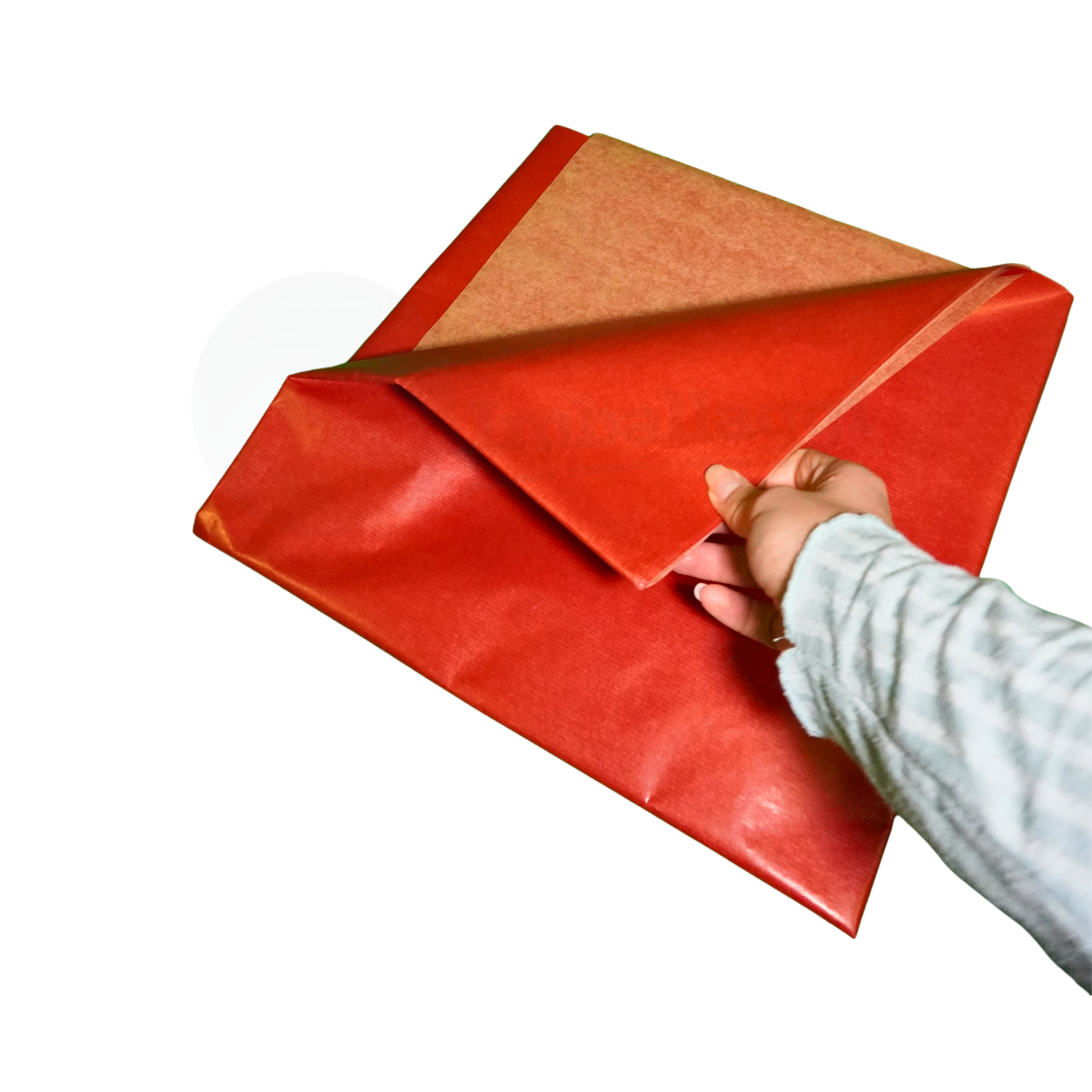 Carta pacco regalo colore ROSSO in fogli cm 70x100 | conf. 10 pz