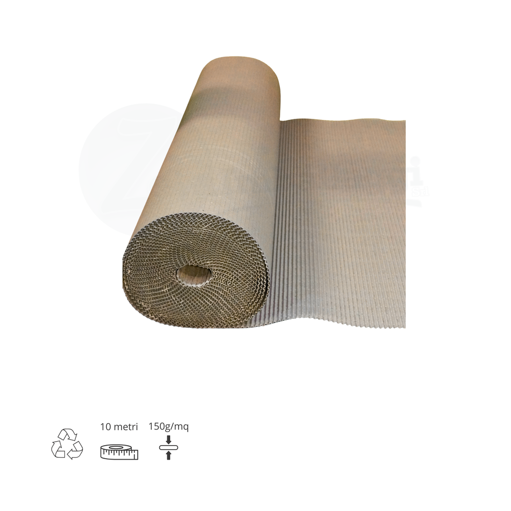 Rotolo Cartone Ondulato H 100 cm x 10 metri | Per pittori e muratori