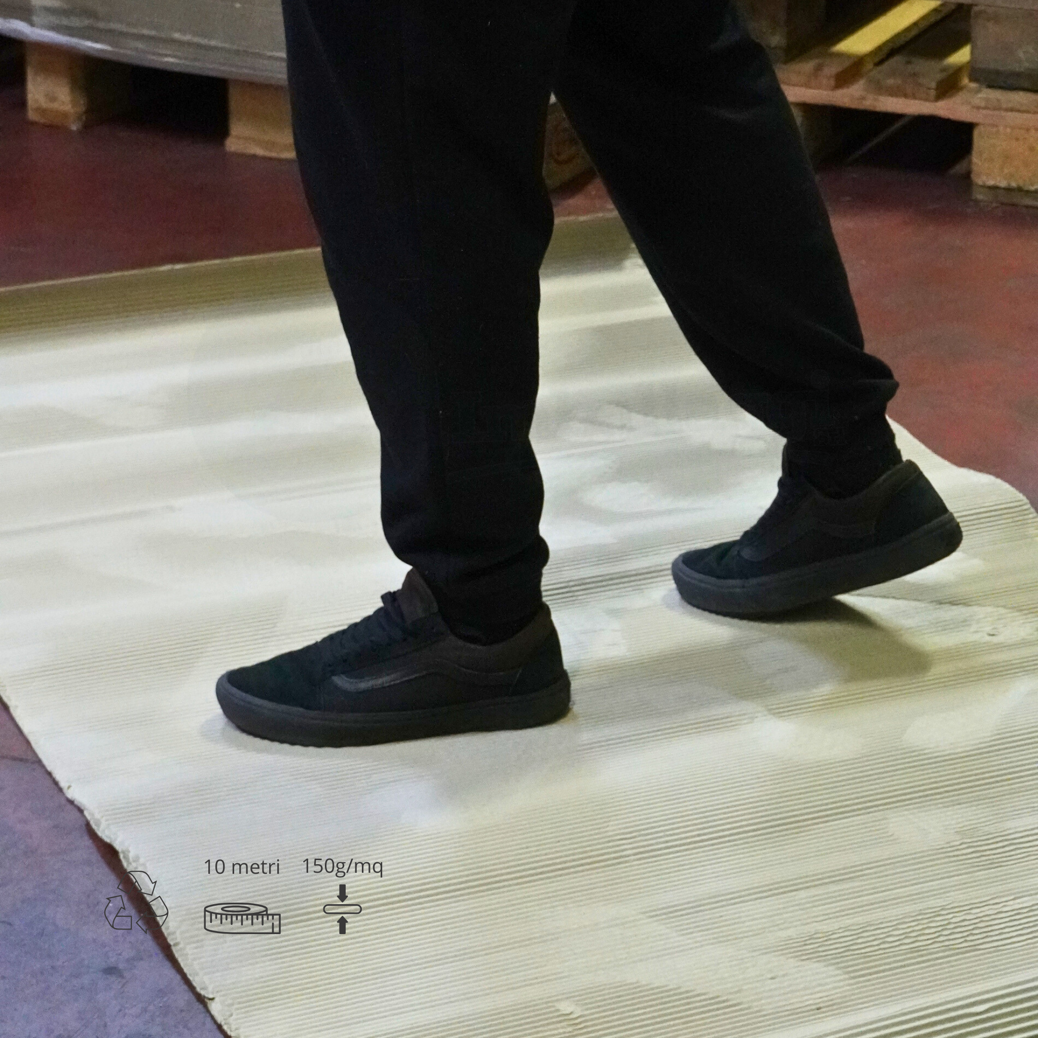 Rotolo Cartone Ondulato H 100 cm x 10 metri | Per pittori e muratori