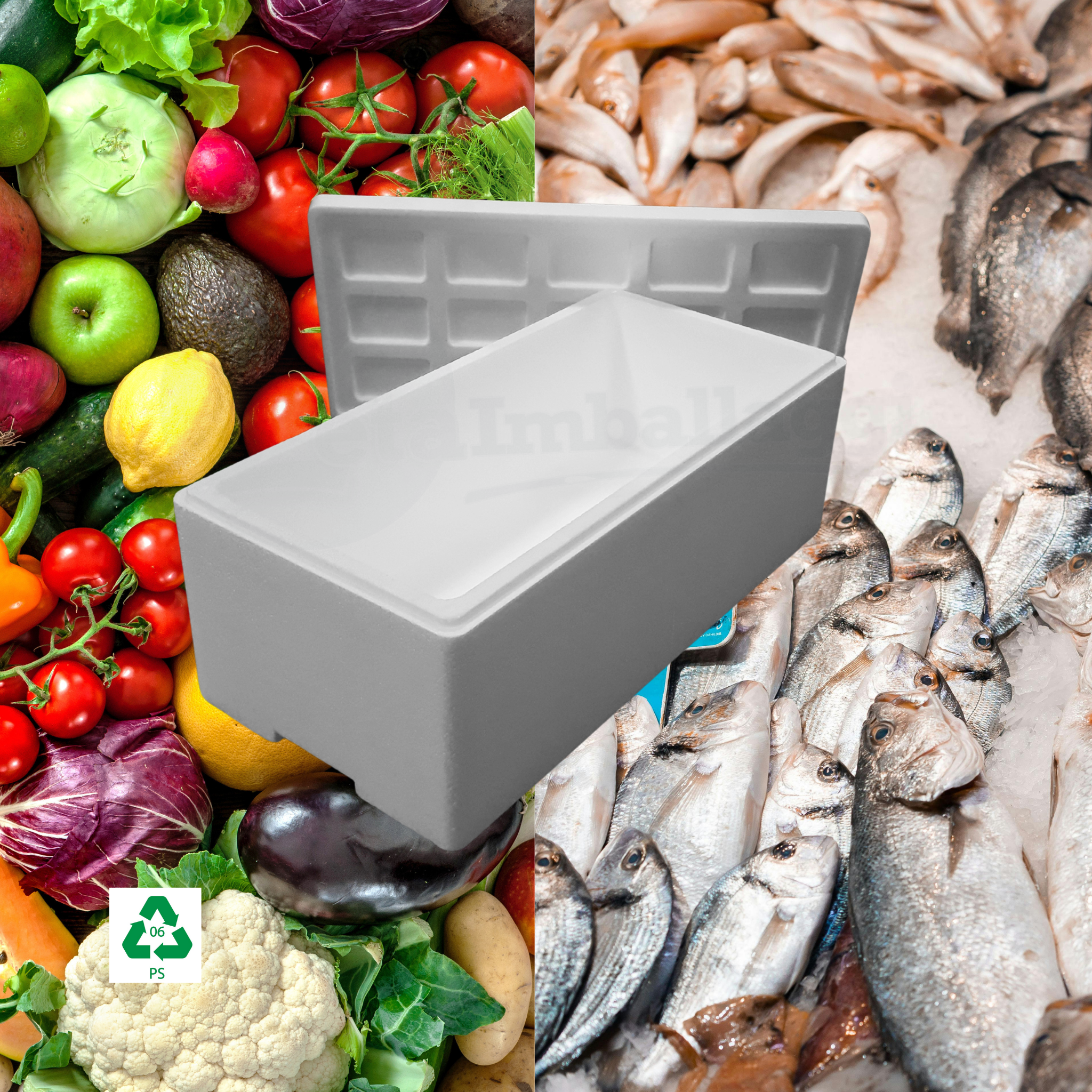 Cassetta Termica Polistirolo cm 73x32x24 h | ALIMENTARI (conf. 2 pz)