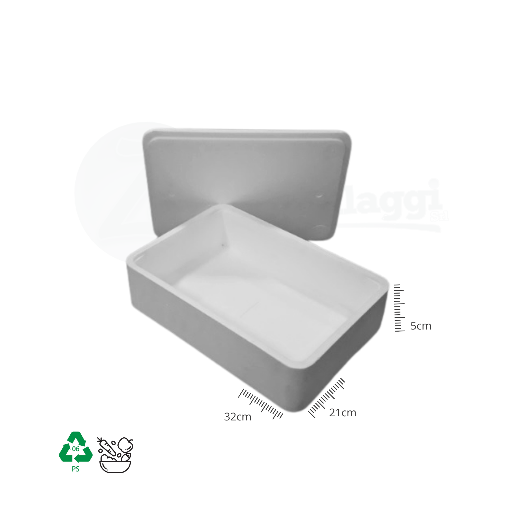 Cassetta Termica in Polistirolo cm 32x21x5 h | per FARMACIE (conf. 4 pz)