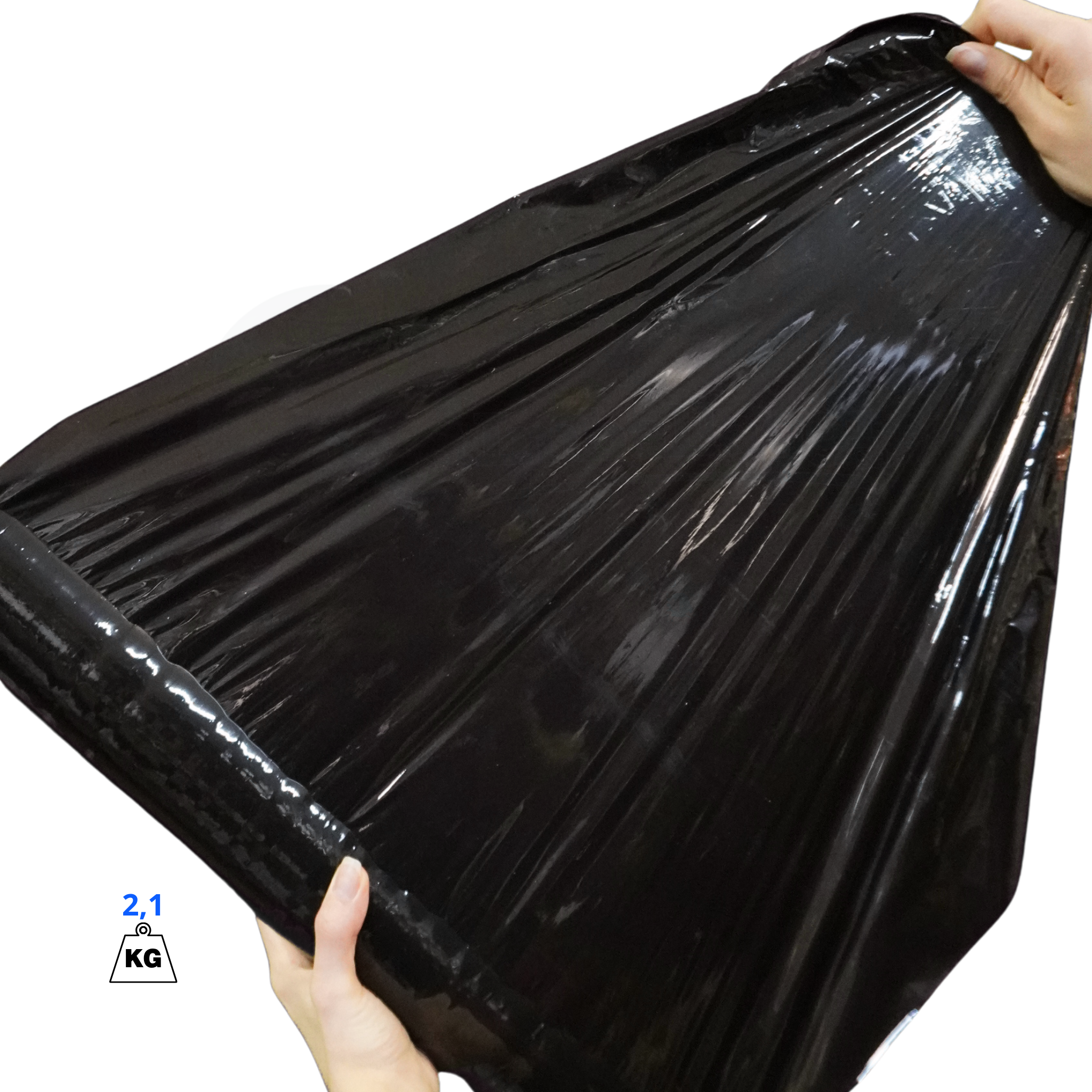 Film Estensibile Manuale NERO | Pellicola per Pallet (6 Rotoli)