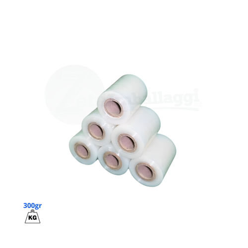 Film Estensibile MINIROLL H 10 cm | Bobinetta Stretch Manuale (3 pz)