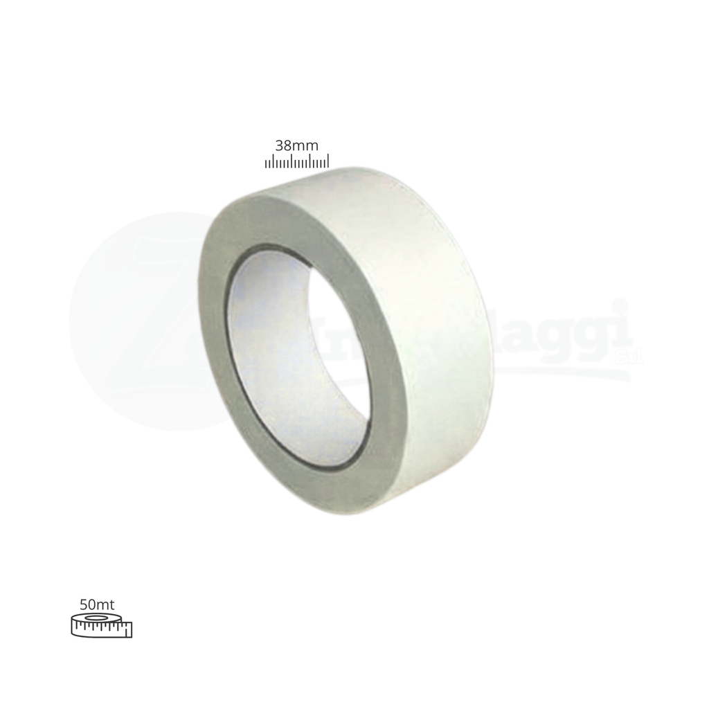 Nastro CARTA colore bianco mm 38x50 mt | conf. 6 rotoli (carrozzieri)