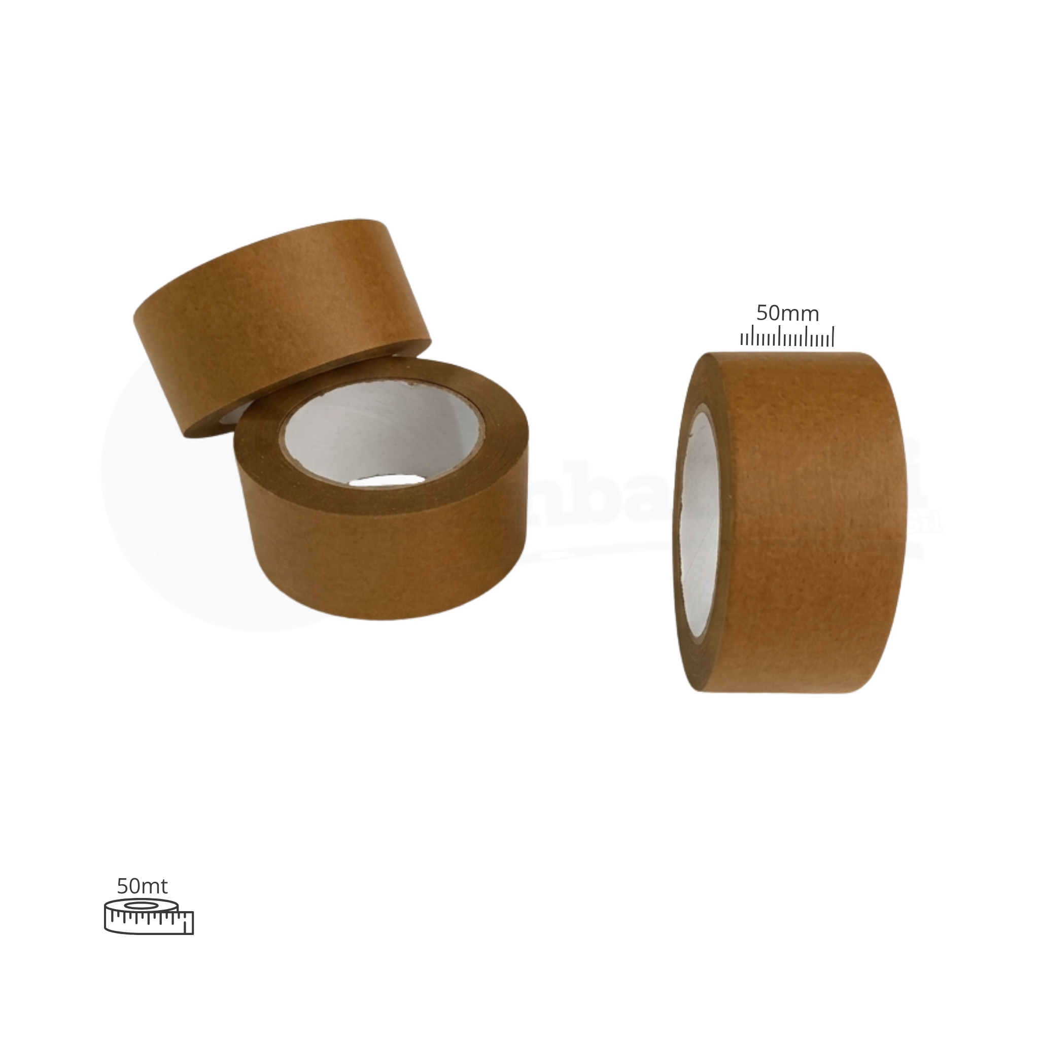 Nastro CARTA colore avana mm 50x50 mt | conf. 6 rotoli (per pacchi)