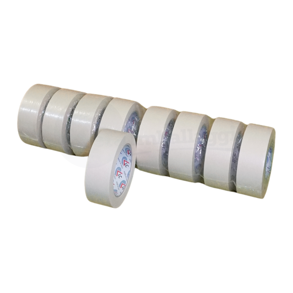 Nastro CARTA colore bianco mm 25x50 mt | conf. 6 rotoli (carrozzieri)
