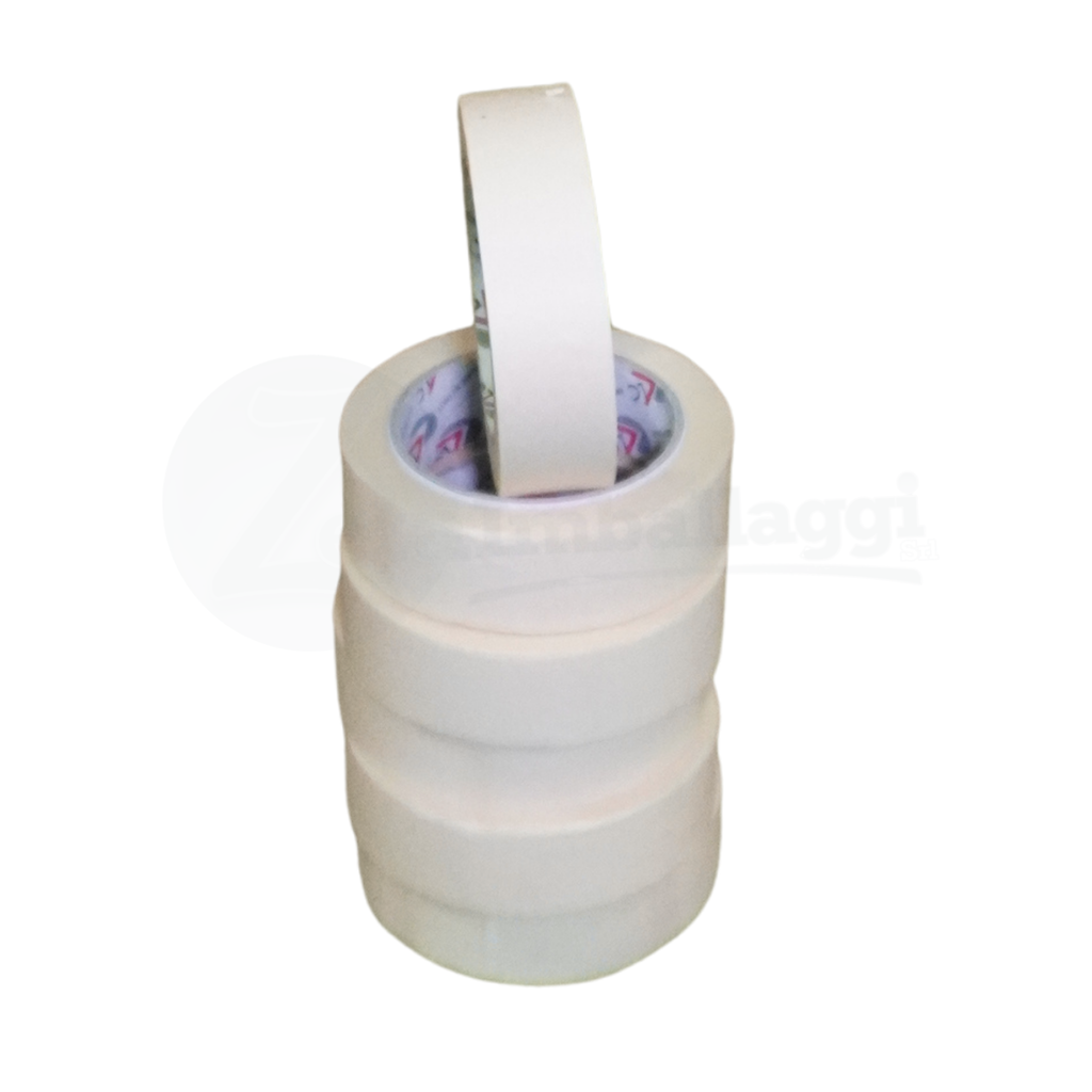 Nastro CARTA colore bianco mm 25x50 mt | conf. 6 rotoli (carrozzieri)