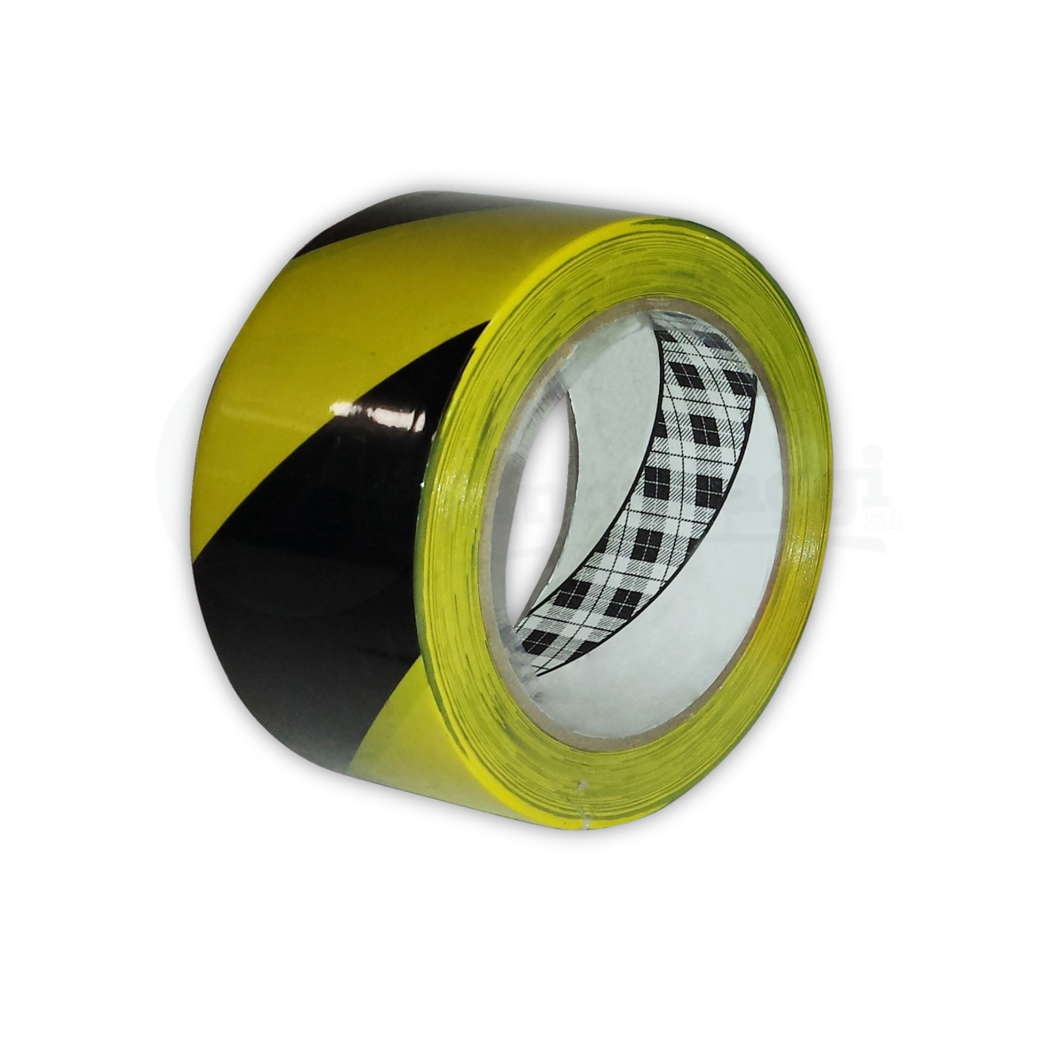 Nastro Adesivo SEGNALETICO in vinile mm 50x33 mt | Colore NERO/GIALLO