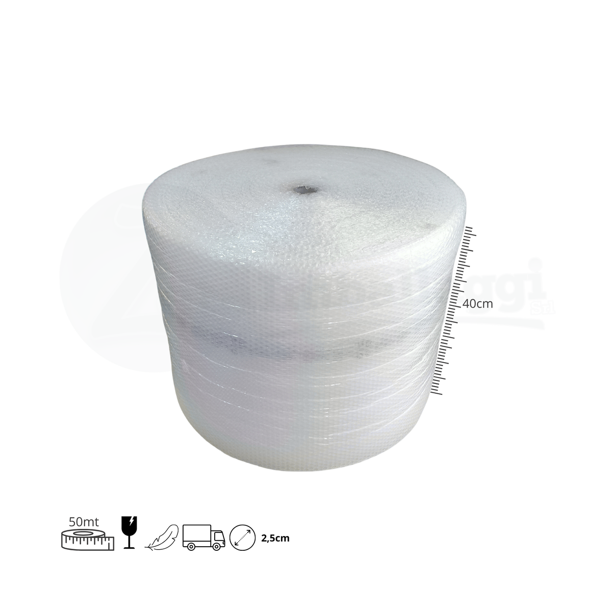 Pluriball per Imballaggio H 40 cm x 50 mt | Bolle GRANDI