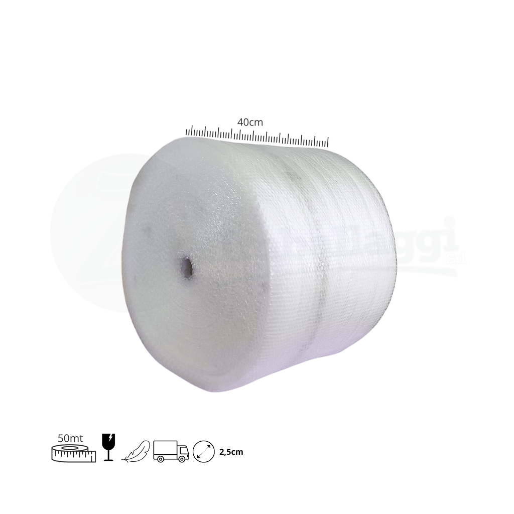 Pluriball per Imballaggio H 40 cm x 50 mt | Bolle GRANDI
