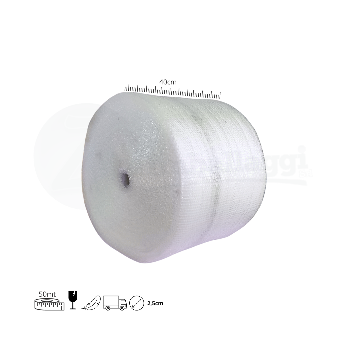 Pluriball per Imballaggio H 40 cm x 50 mt | Bolle GRANDI
