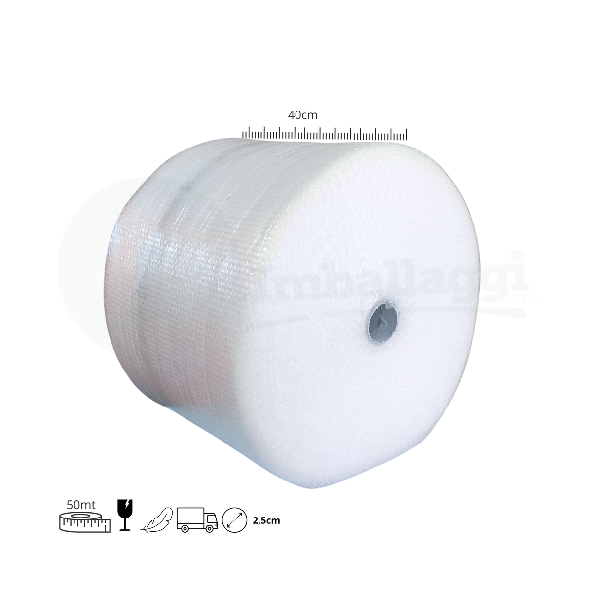 Pluriball per Imballaggio H 40 cm x 50 mt | Bolle GRANDI
