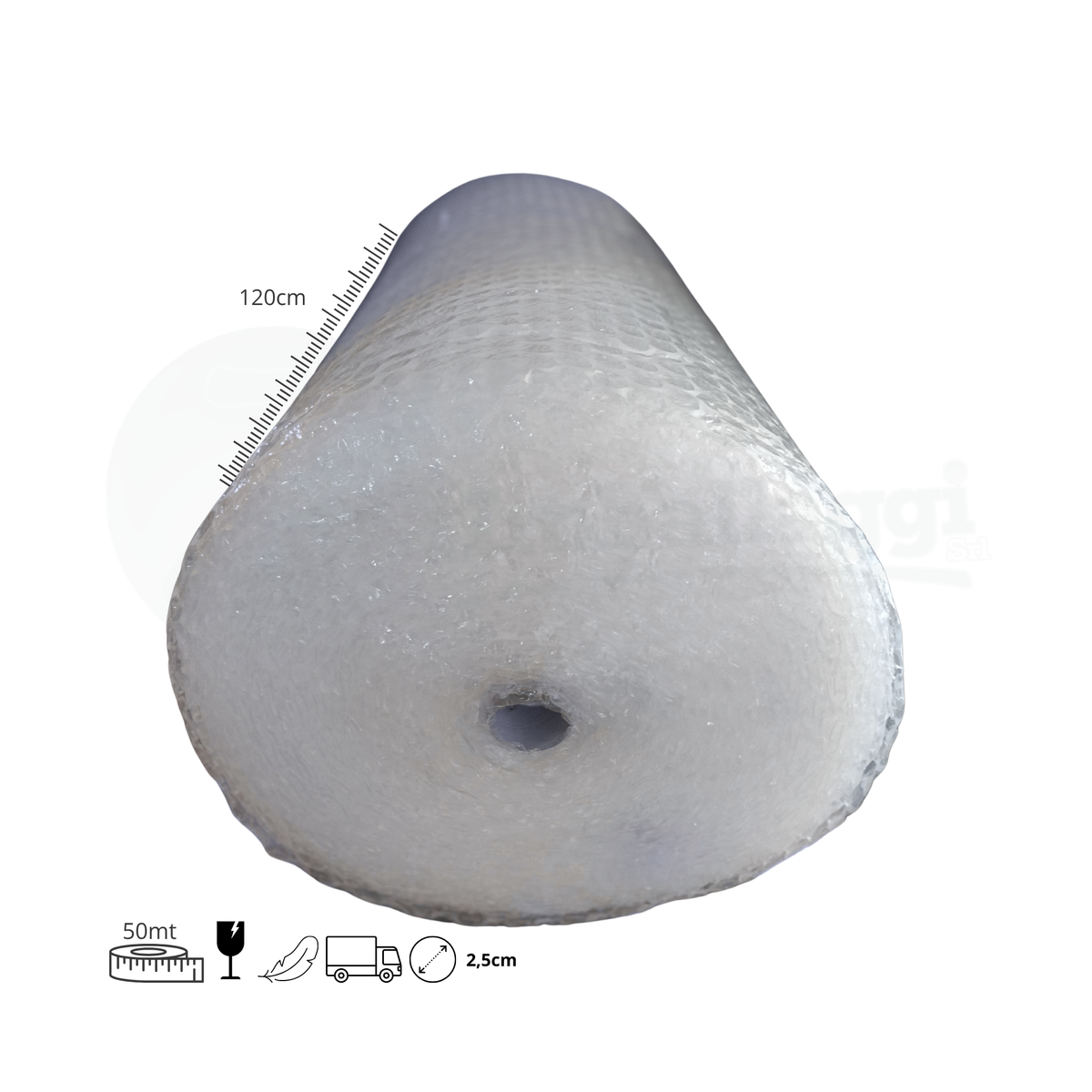 Pluriball per Imballaggio H 120 cm x 50 mt - Bolle Grandi - 70 gr/mq