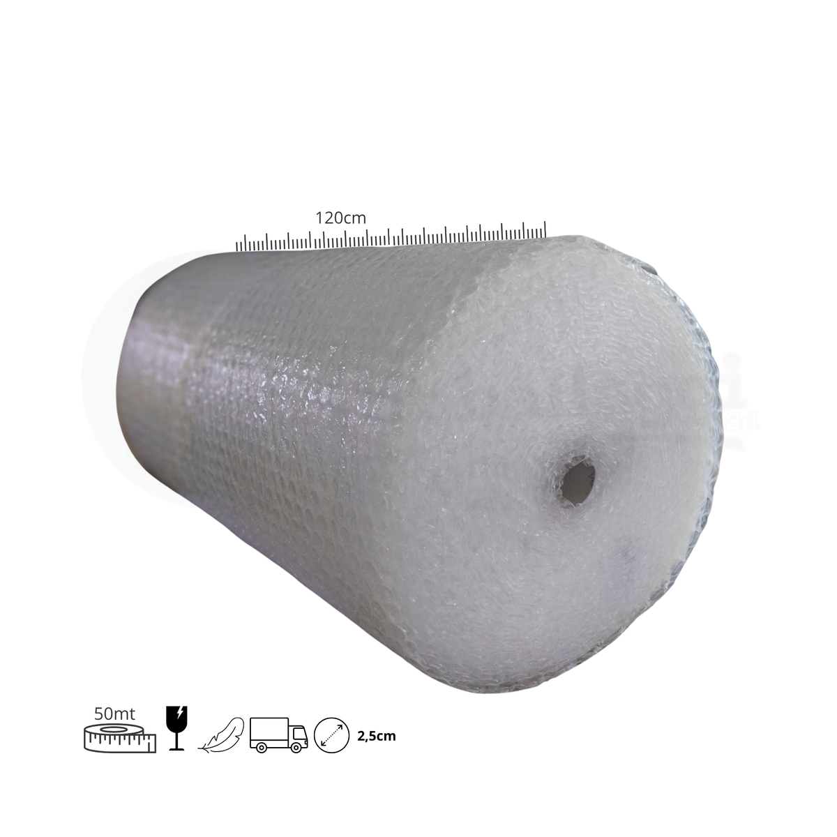 Pluriball per Imballaggio H 120 cm x 50 mt - Bolle Grandi - 70 gr/mq