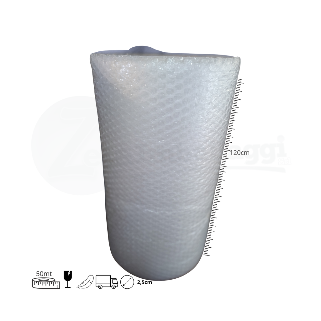 Pluriball per Imballaggio H 120 cm x 50 mt - Bolle Grandi - 70 gr/mq