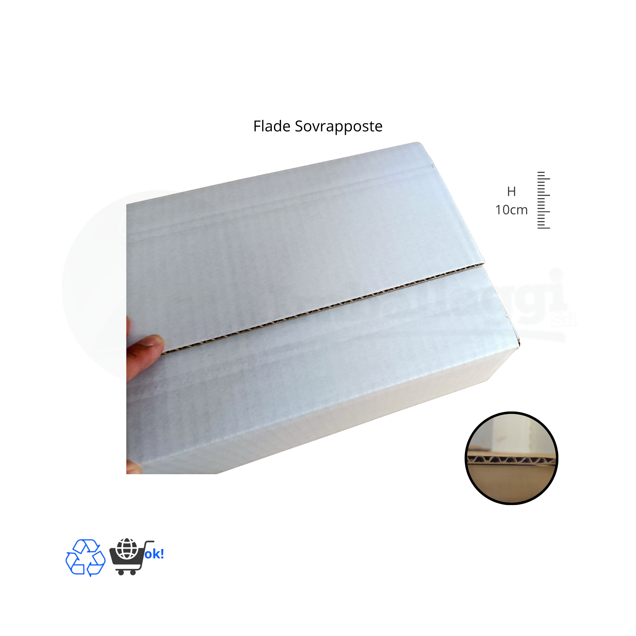 Scatola a UN'ONDA cm 28x21x10/13 h (conf. 20 pz) | per E-COMMERCE