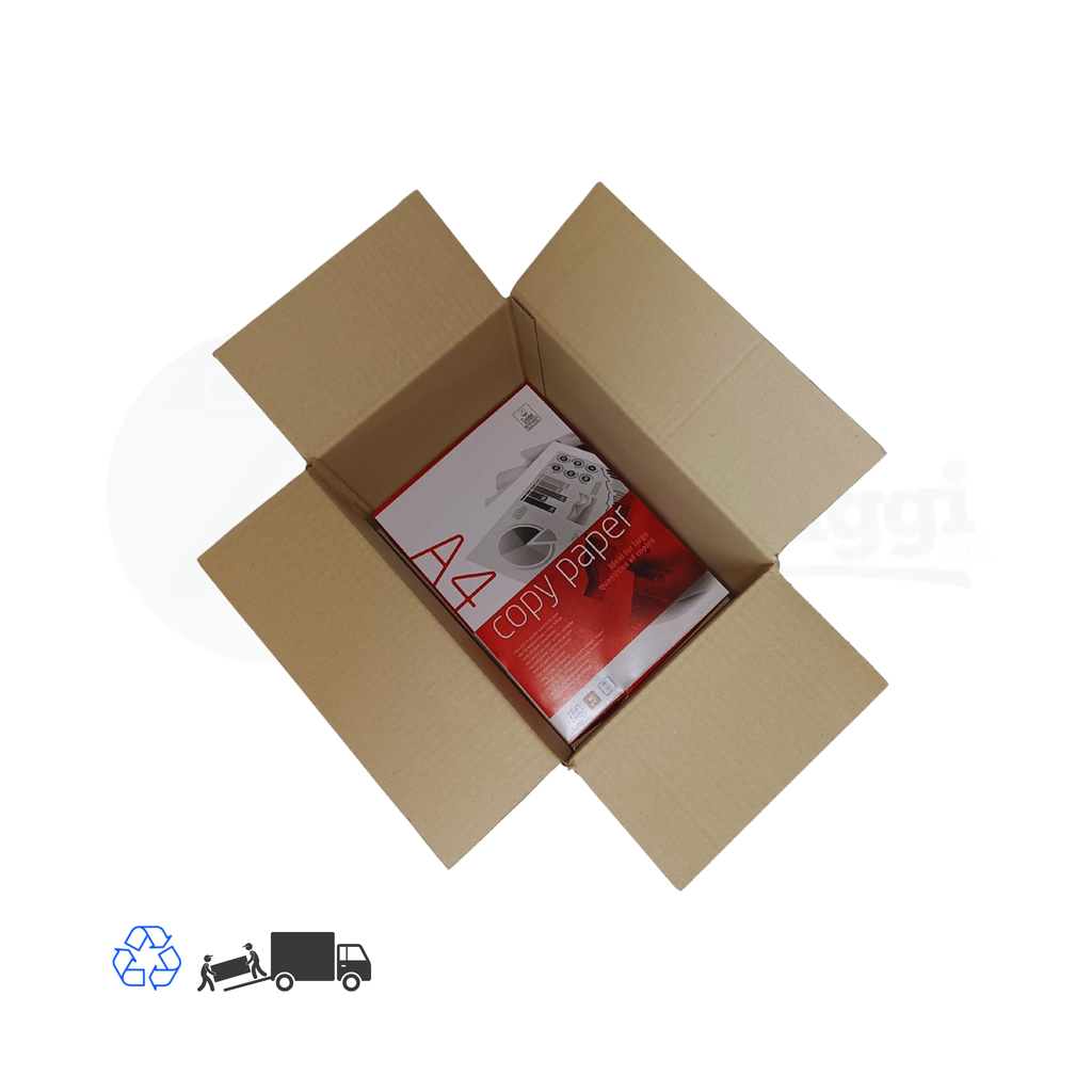 Scatola a UN'ONDA cm 31x22x25 h (conf. 10 pz) | per FOGLI "A4"