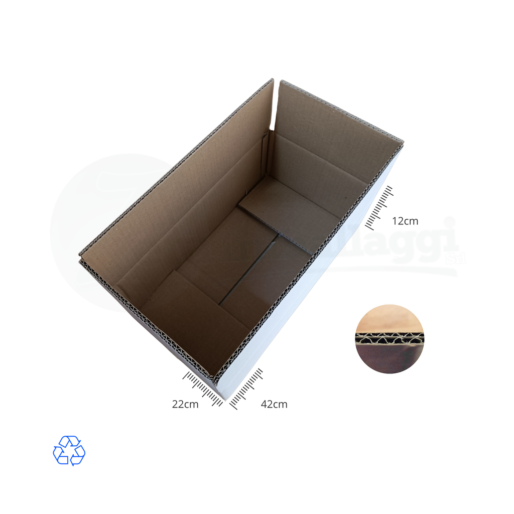 Scatola DUE ONDE cm 42x22x12 h (conf. 10 pz) | per SPEDIZIONI