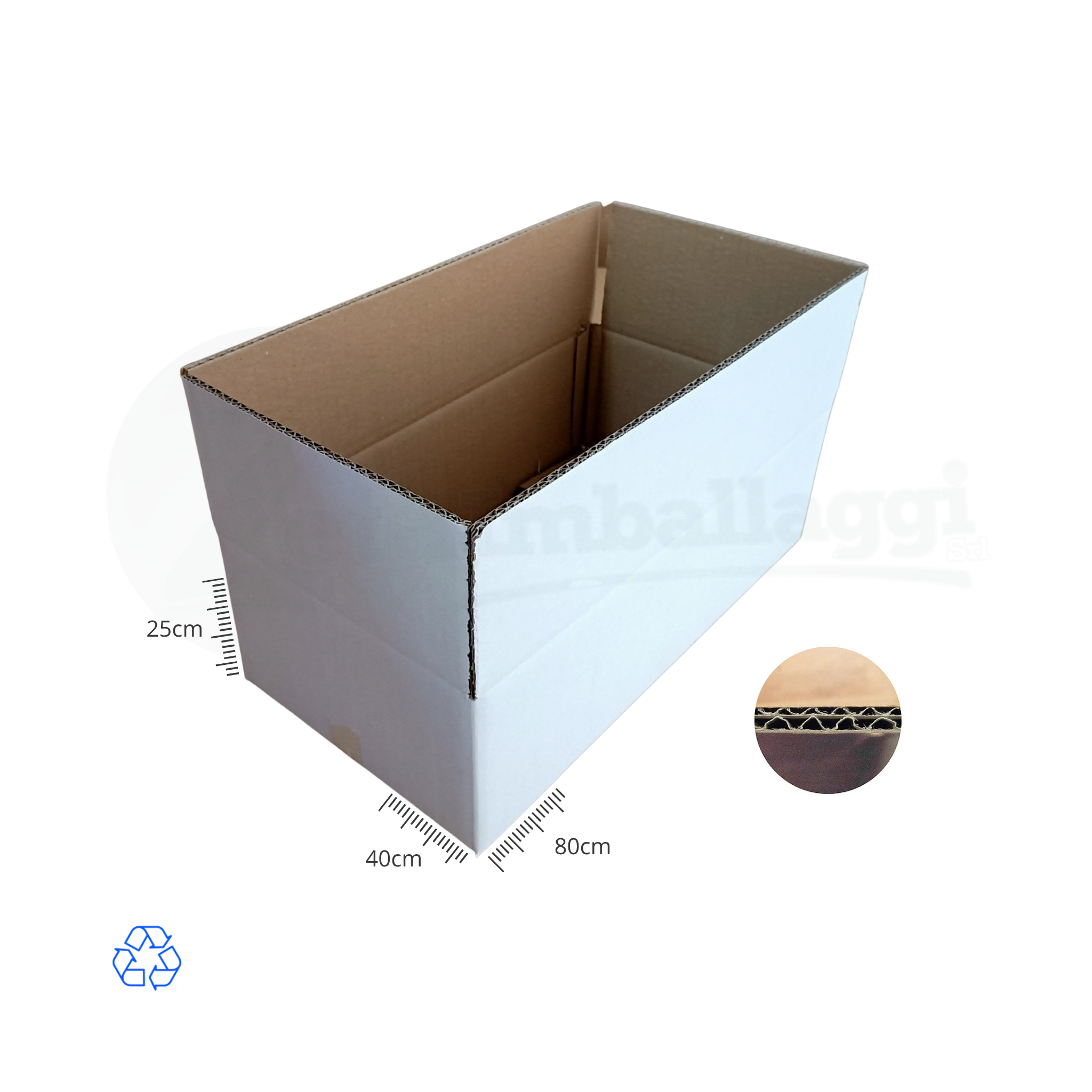 Scatola DUE ONDE cm 80x40x25 h (conf. 5 pz) | per VESTITI e TRASLOCHI