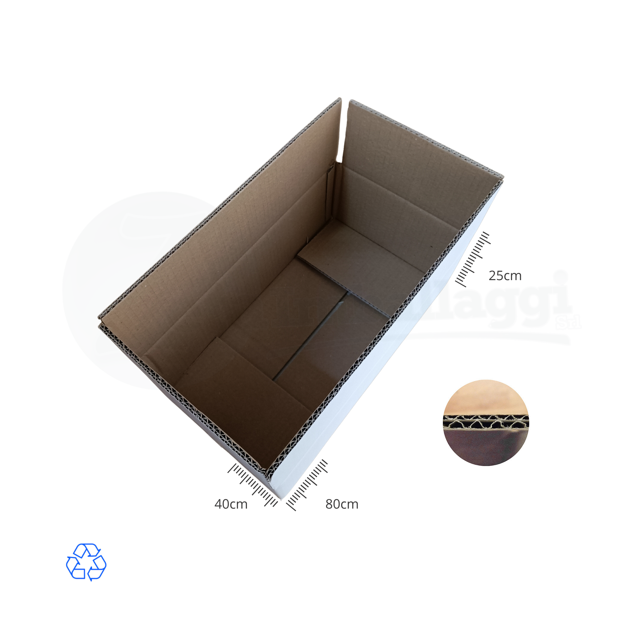 Scatola DUE ONDE cm 80x40x25 h (conf. 5 pz) | per VESTITI e TRASLOCHI