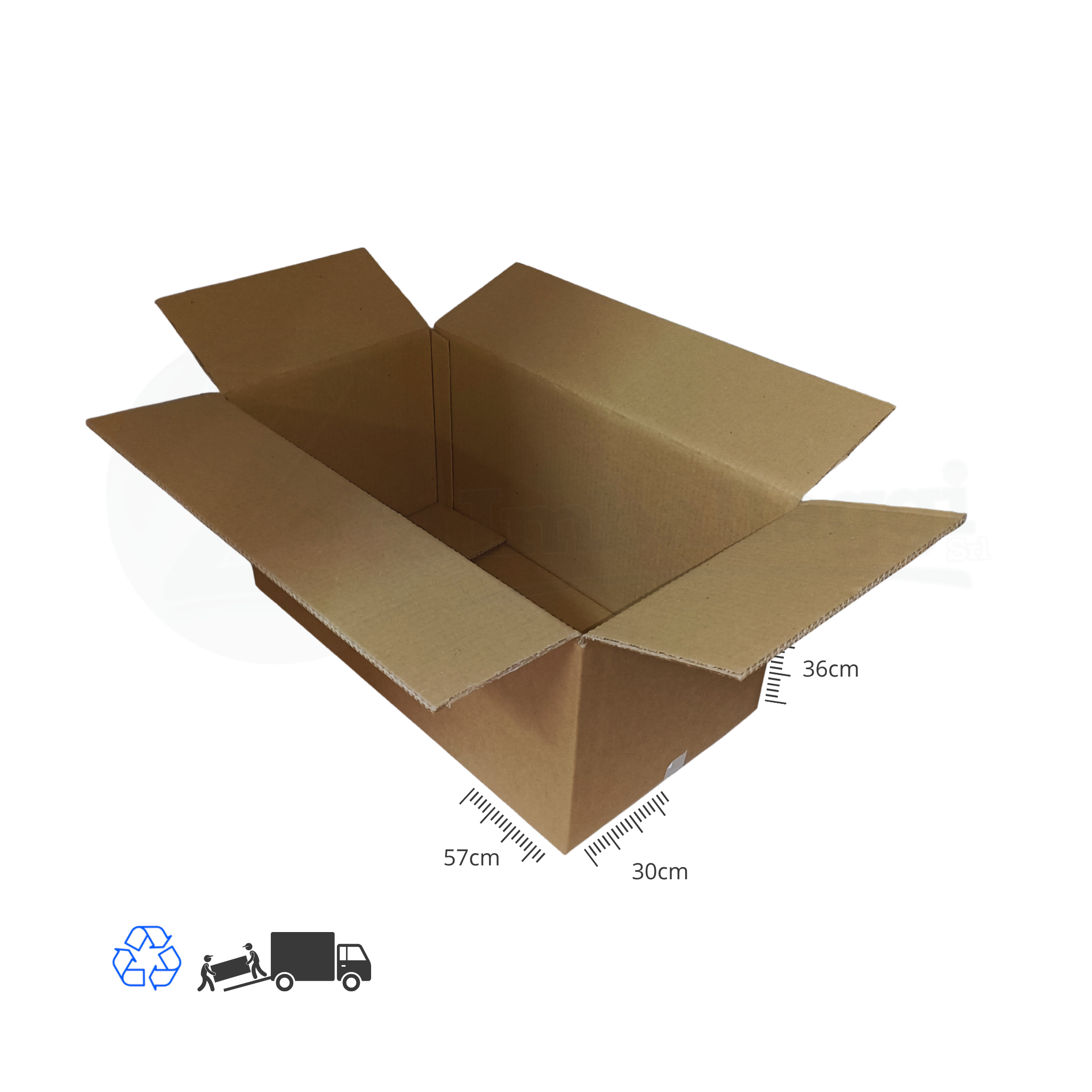Scatola DUE ONDE cm 57x30x36 h (conf. 10 pz) | per TRASLOCHI
