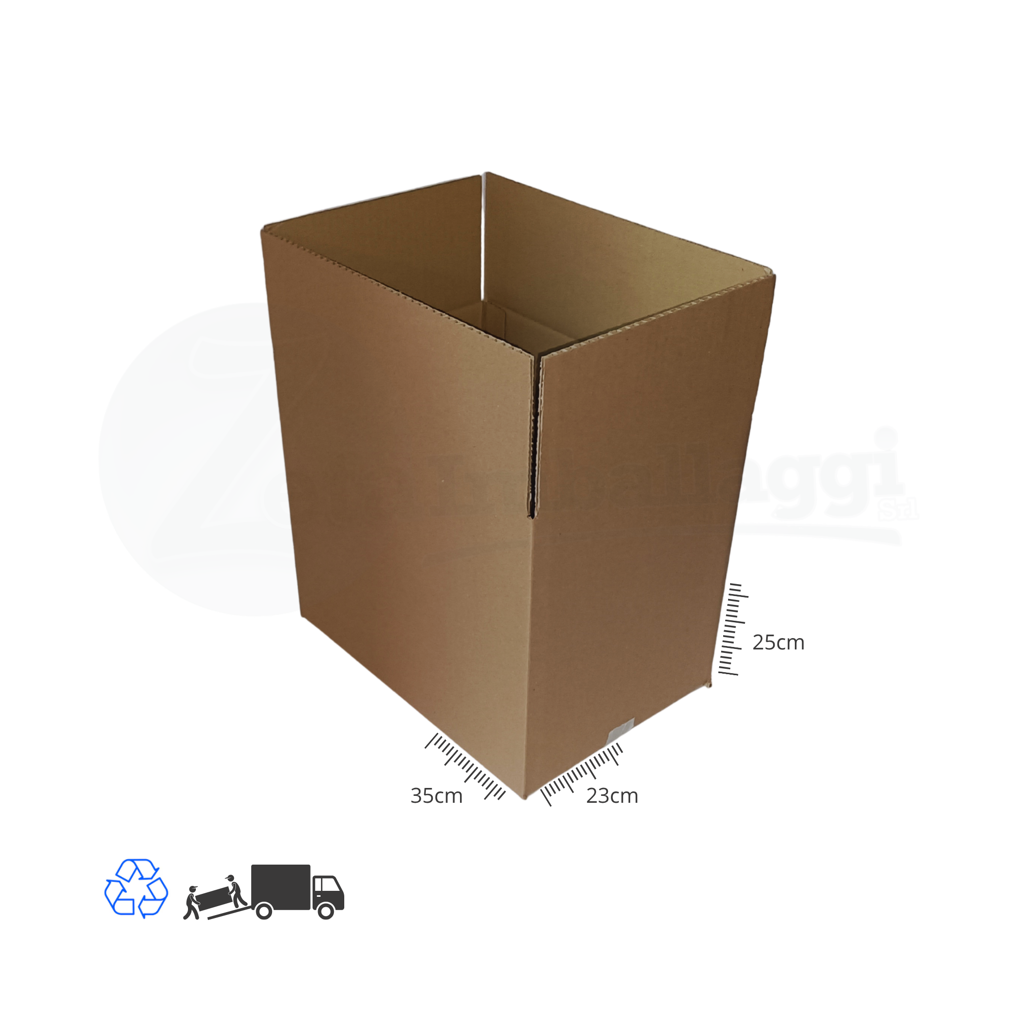 Scatola A UN'ONDA cm 35x23x25 h (conf. 10 pz) | per fogli "A4"