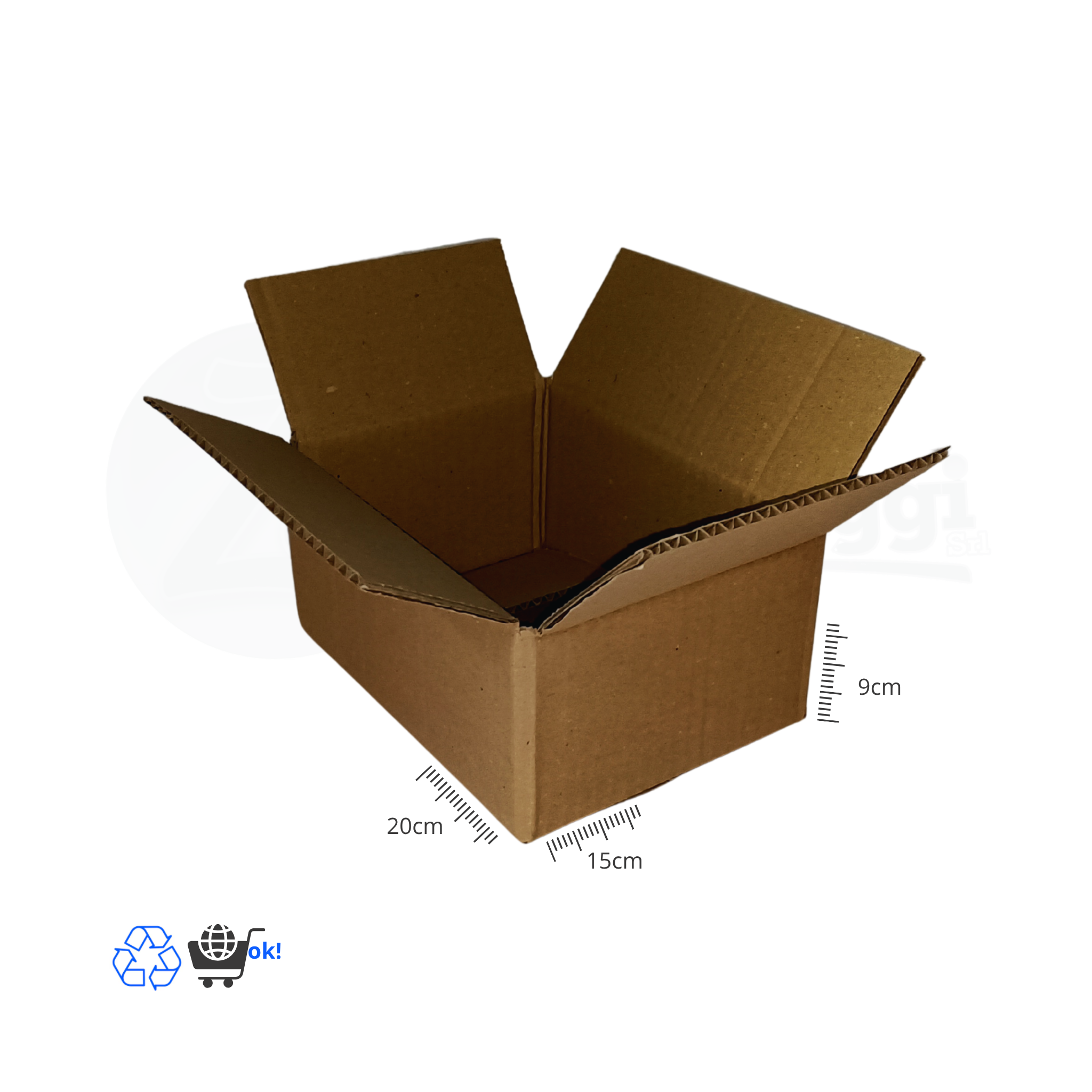 Scatola a UN'ONDA cm 20x15x 9 h (conf. 20 pz) | per E-COMMERCE