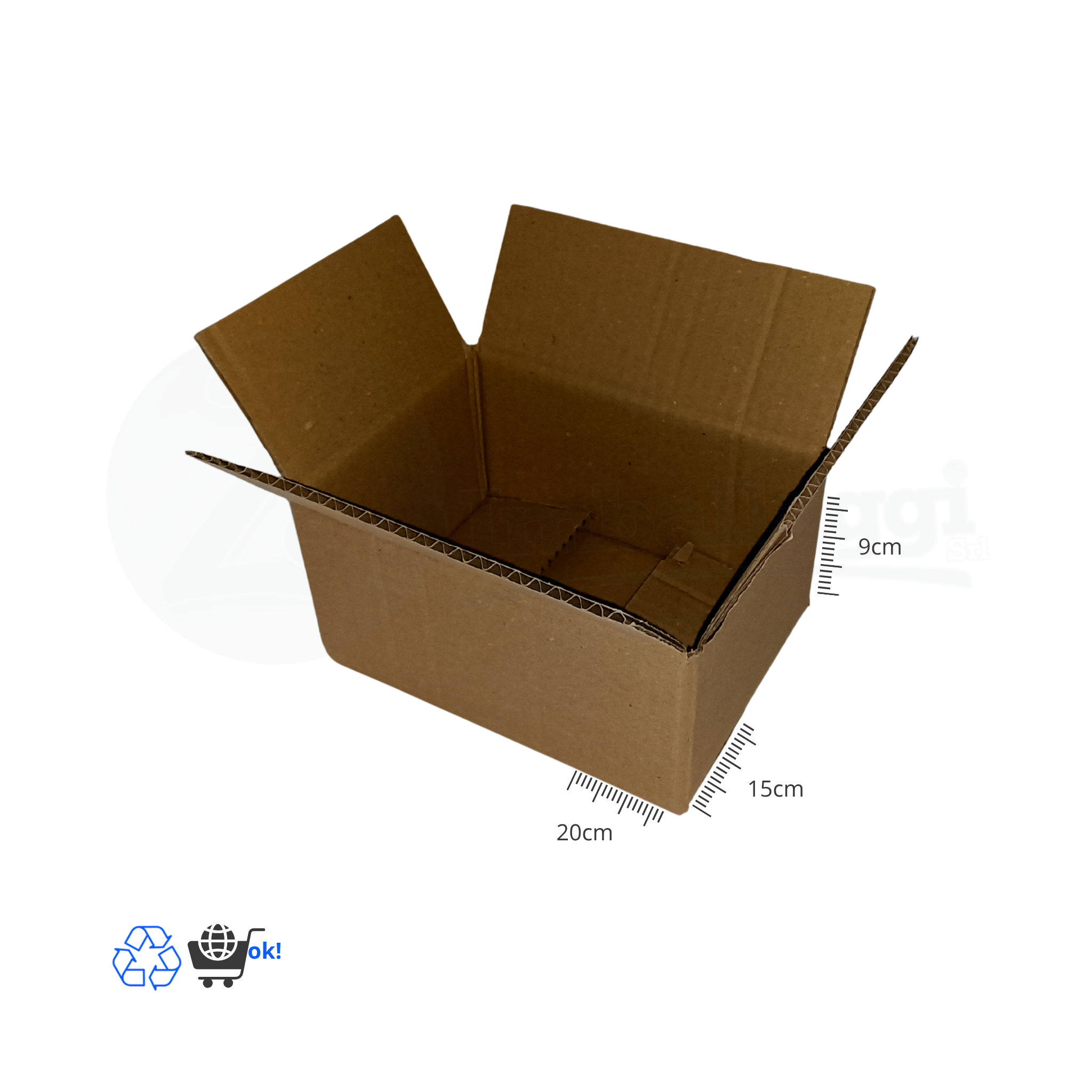 Scatola a UN'ONDA cm 20x15x 9 h (conf. 20 pz) | per E-COMMERCE