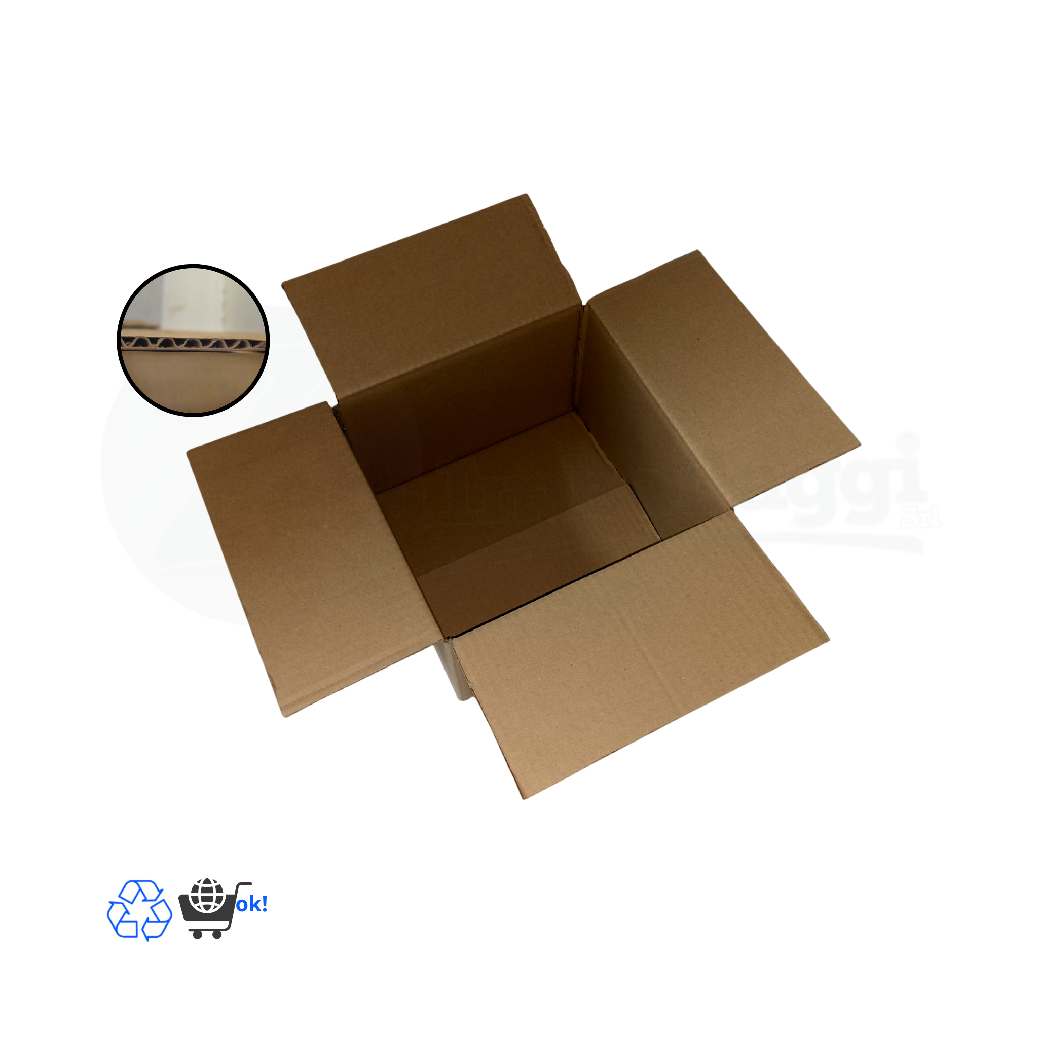 Scatola a UN'ONDA cm 26x26x17 h (conf. 10 pz) | per E-COMMERCE