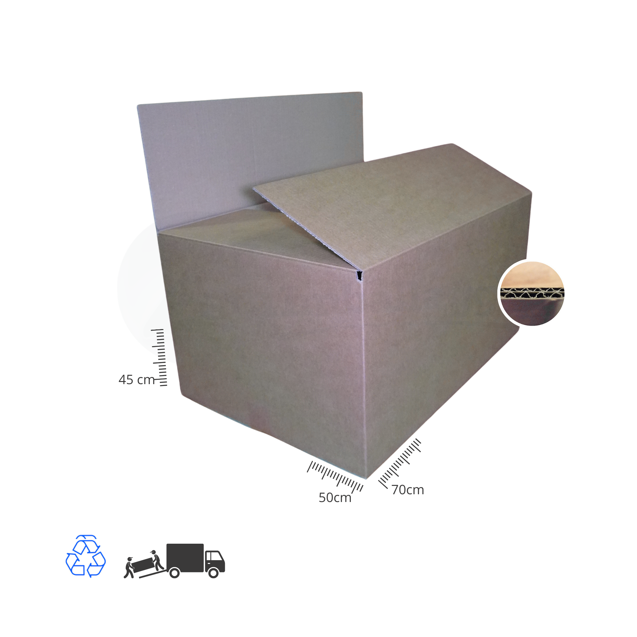 Scatola DUE ONDE cm 70x50x45 h (conf. 10 pz) | per TRASLOCHI