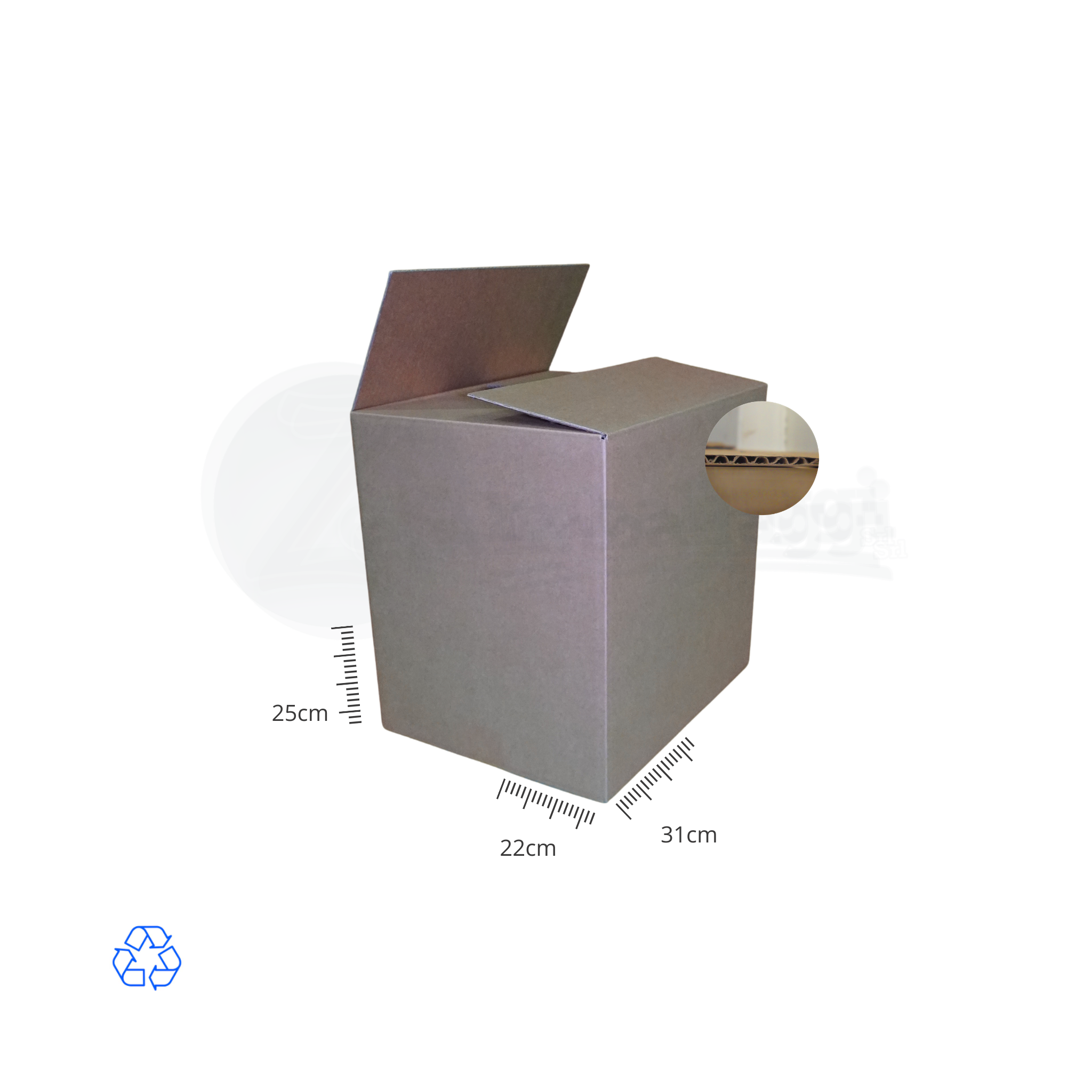 Scatola a UN'ONDA cm 31x22x25 h (conf. 10 pz) | per FOGLI "A4"