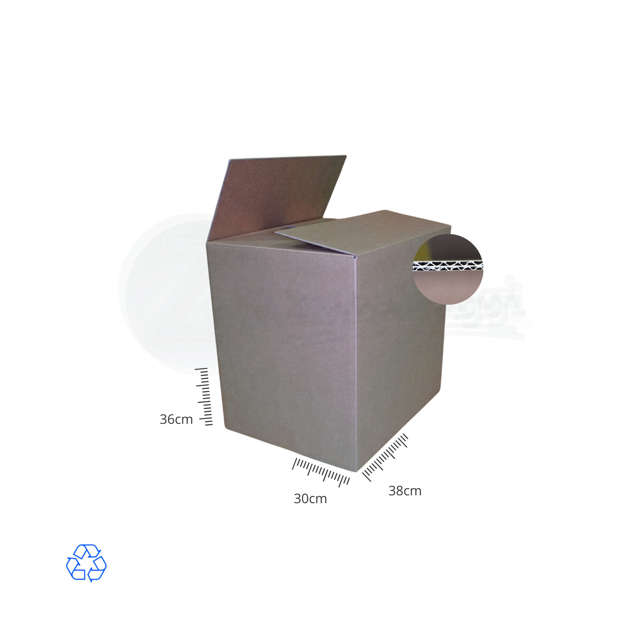 Scatola DUE ONDE cm 38x30x36 h (conf. 10 pz) | per FALDONI da UFFICIO