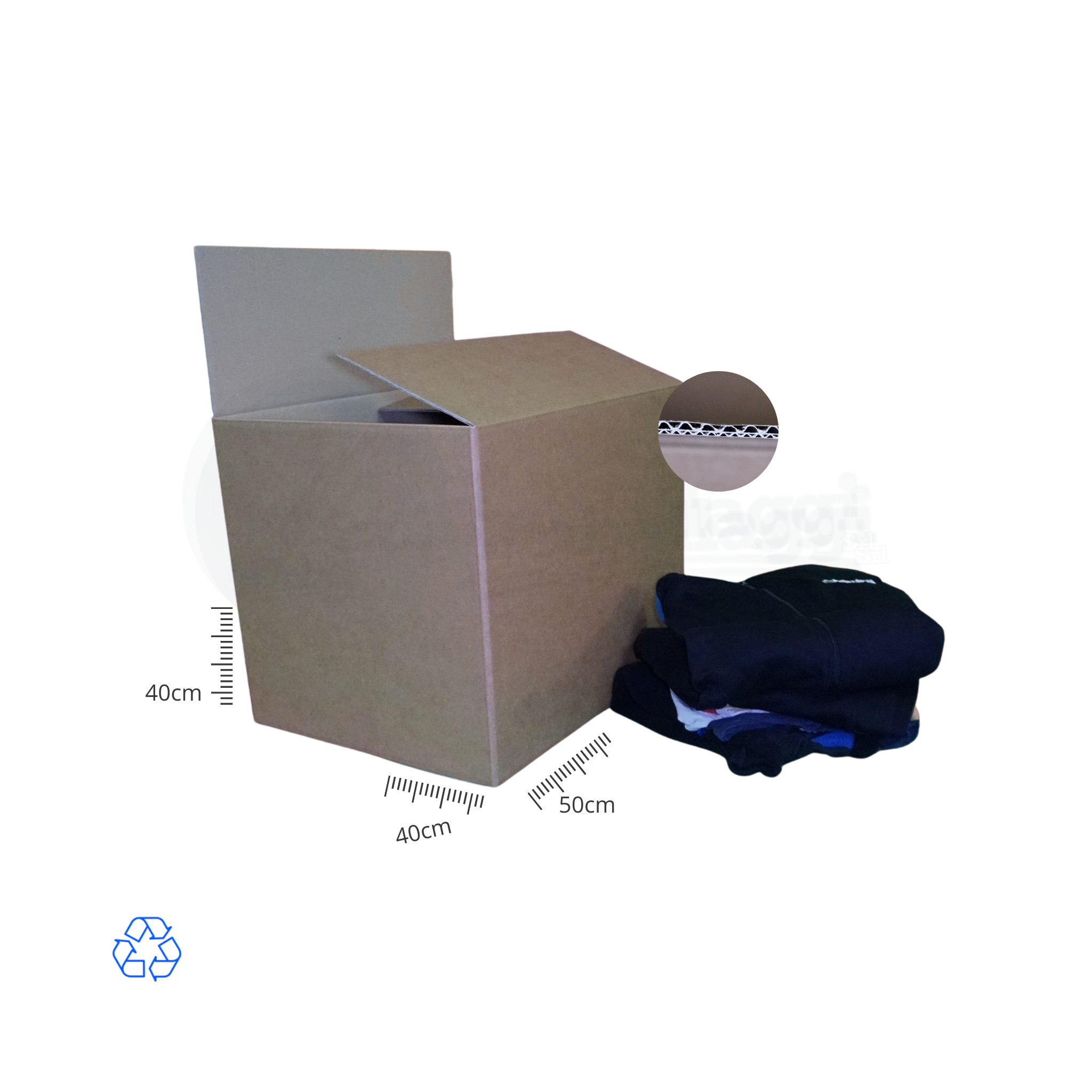 Scatola DUE ONDE cm 50x40x40 h (conf. 10 pz) | per TRASLOCHI
