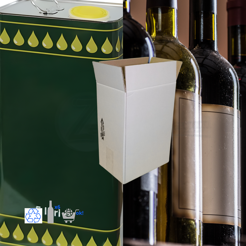 Scatola DUE ONDE cm 24x16x34 h (conf. 10 pz) | per VINO e OLIO
