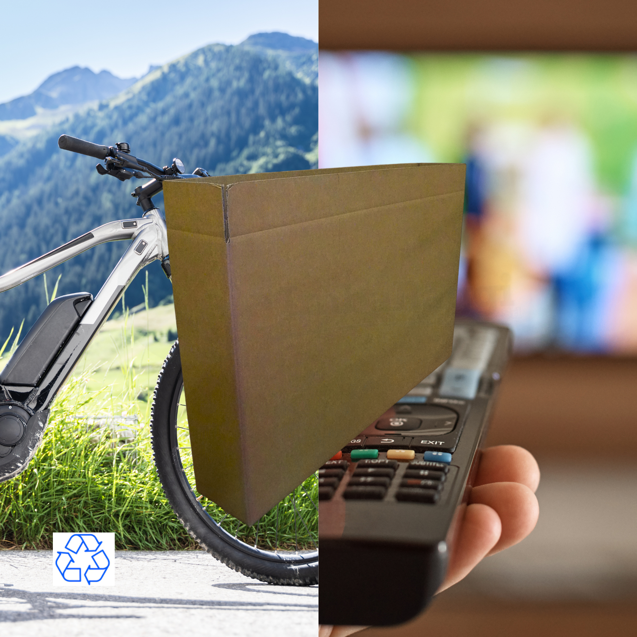 Scatola DUE ONDE cm 190x25x120 h | Per MOUNTAIN BIKE e TV