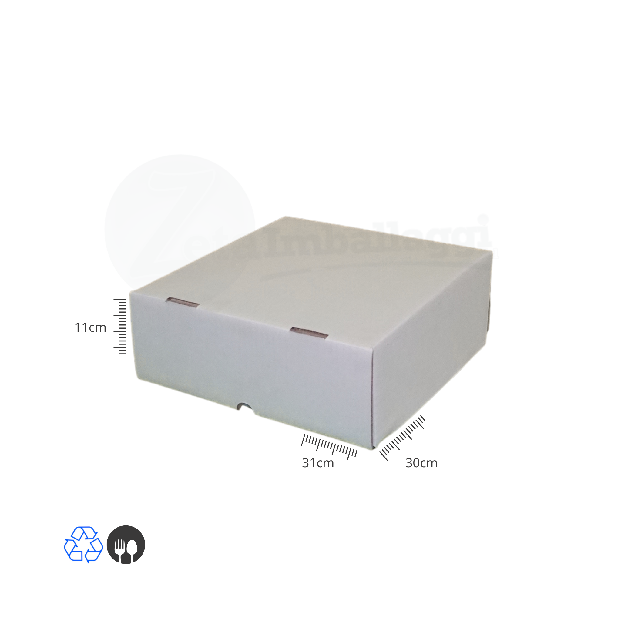 Scatola per Gastronomia CHIUSA cm 31x30x11 h (conf 100 pz) | Ciambelloni
