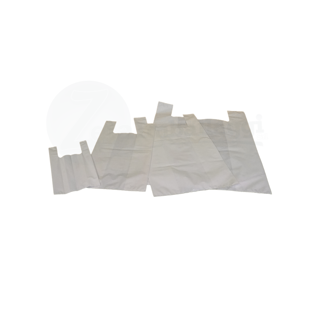 Shopper PLASTICA Bianche cm 38x69 h "LARGE" | Buste LD-PE (conf. 10 Kg)