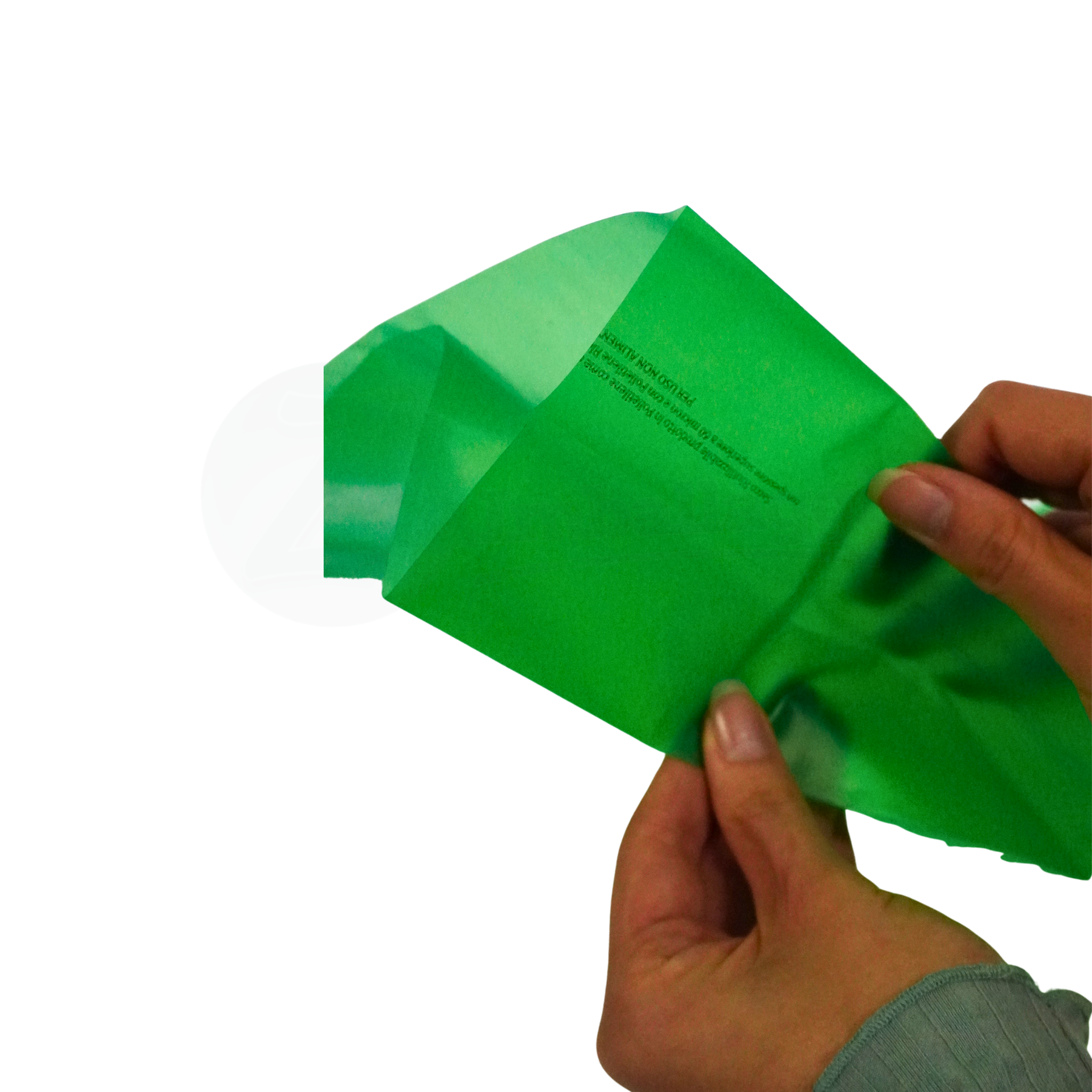 Shopper plastica COLORE VERDE cm 35x50 h | Manico a Fagiolo (100 pz)