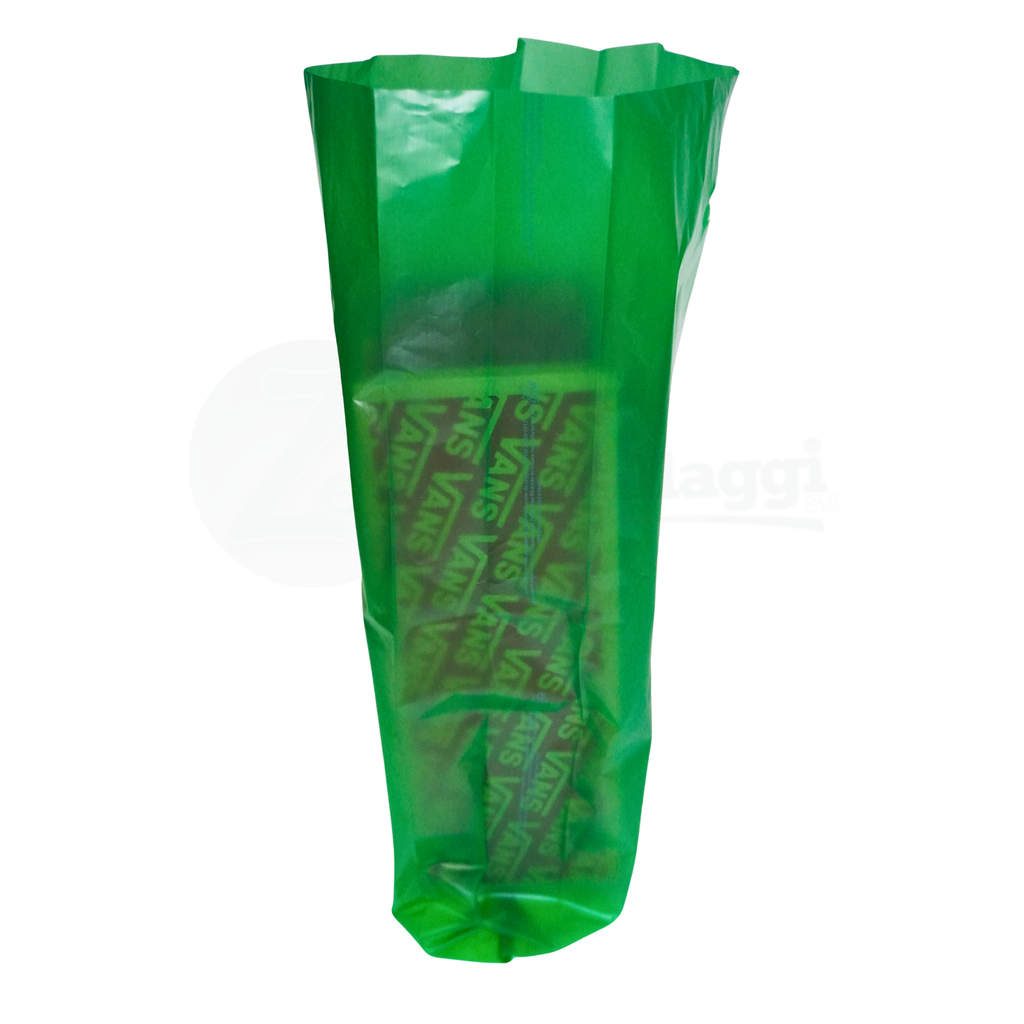 Shopper plastica COLORE VERDE cm 35x50 h | Manico a Fagiolo (100 pz)