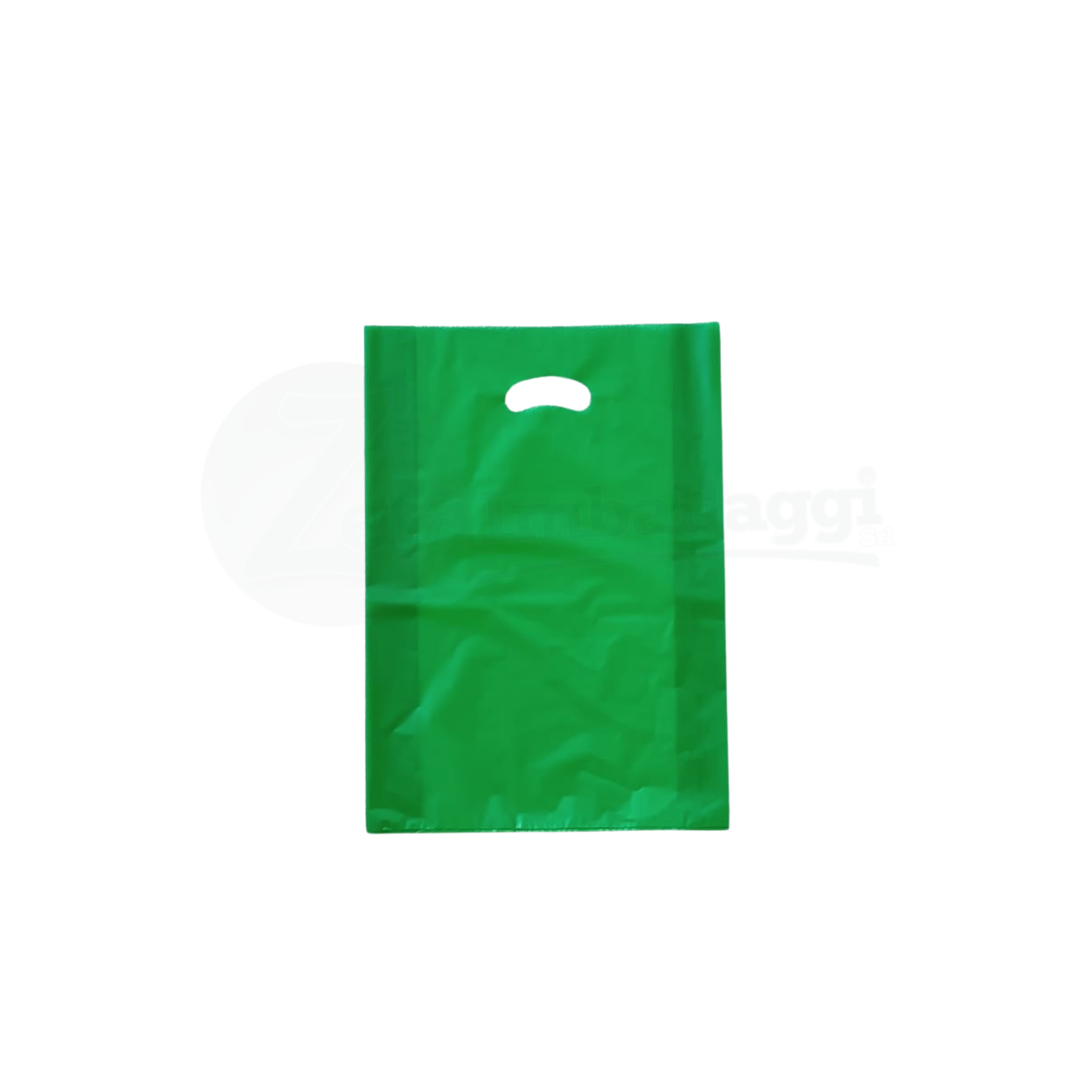 Shopper plastica COLORE VERDE cm 35x50 h | Manico a Fagiolo (100 pz)