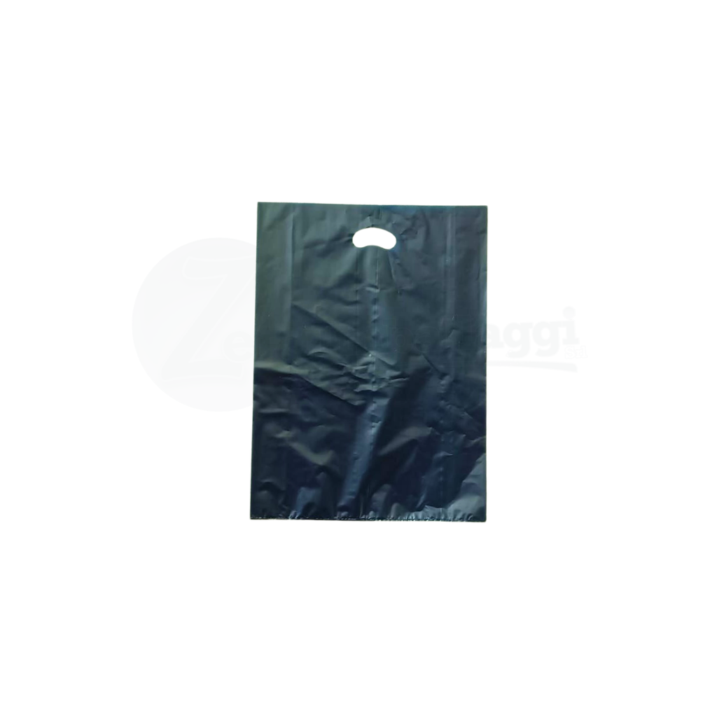 Shopper plastica COLORE BLU cm 35x50 h | con Manico a Fagiolo (100 pz)