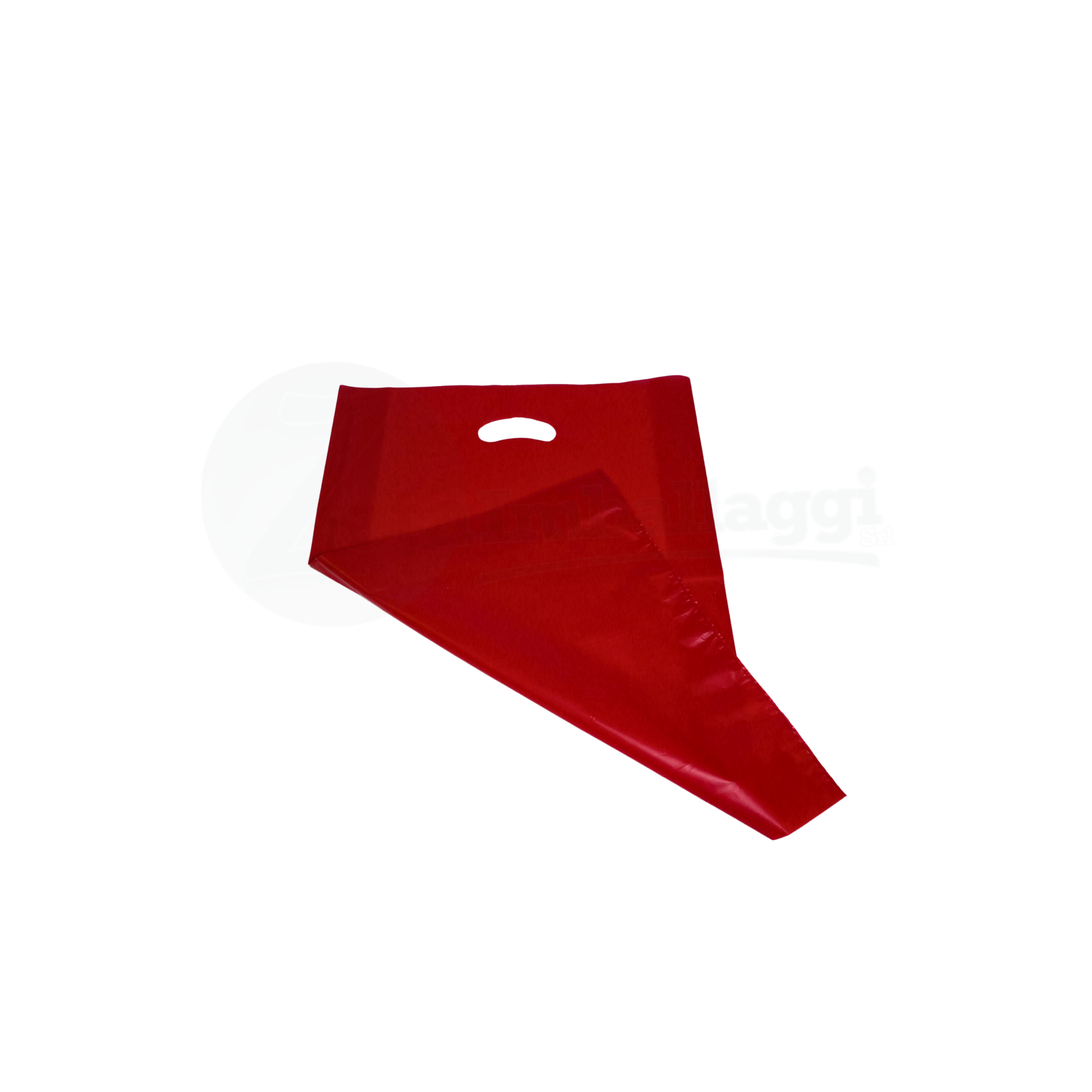 Shopper plastica COLORE ROSSO cm 40x60 h | Manico a Fagiolo (100 pz)