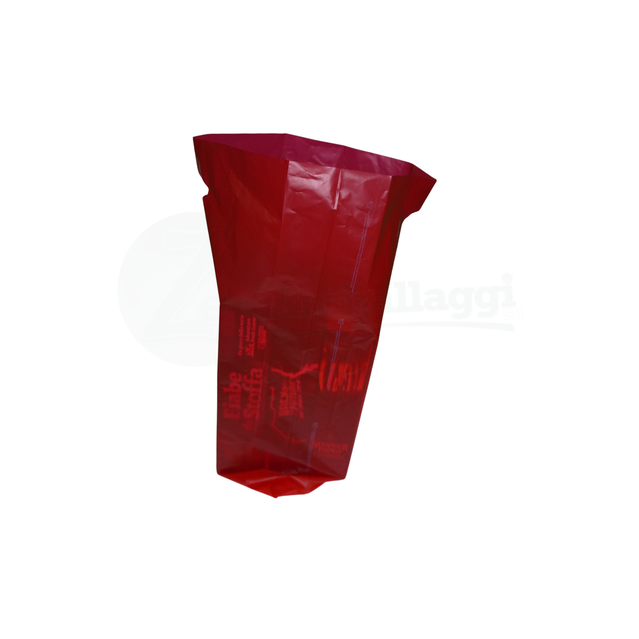 Shopper plastica COLORE ROSSO cm 40x60 h | Manico a Fagiolo (100 pz)