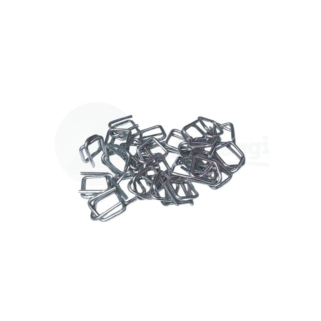 Sigilli in Acciaio Galvanizzato 25 mm per reggia TESSILE (conf 250 pz)