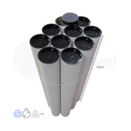 Tubi Postali BIANCHI in Cartone cm 10x100 H | per STAMPE (conf. 8 pz)