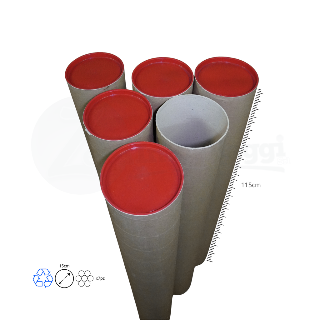 Tubi Postali AVANA in Cartone cm 15x115 H | per STAMPE (conf. 7 pz)