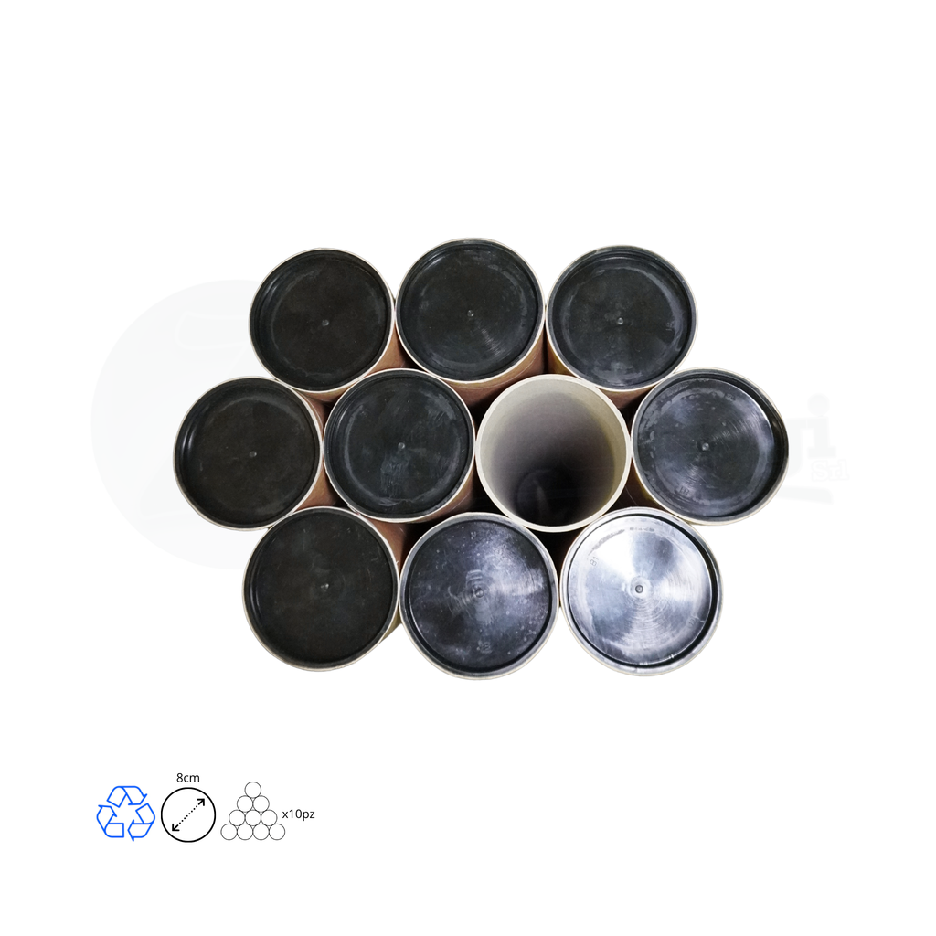 Tubi Postali AVANA in Cartone cm 8x65 H | per STAMPE (conf. 10 pz)